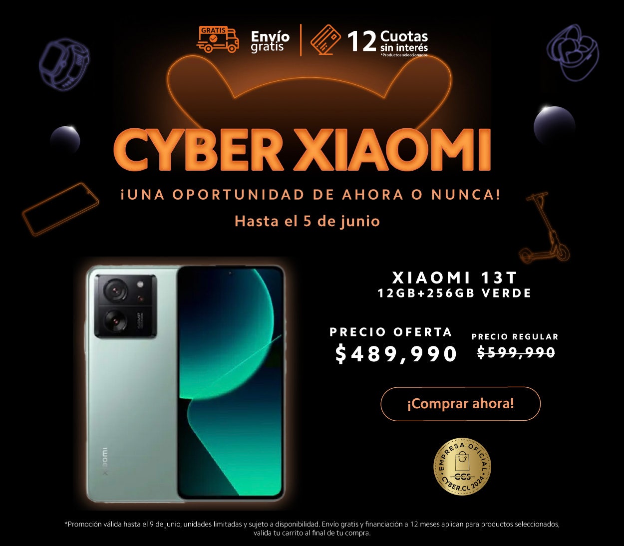 Xiaomi Chile | Xiaomi Tienda Oficial | Comprar Xiaomi 13T 12GB+256GB Verde en oferta | Envío gratis