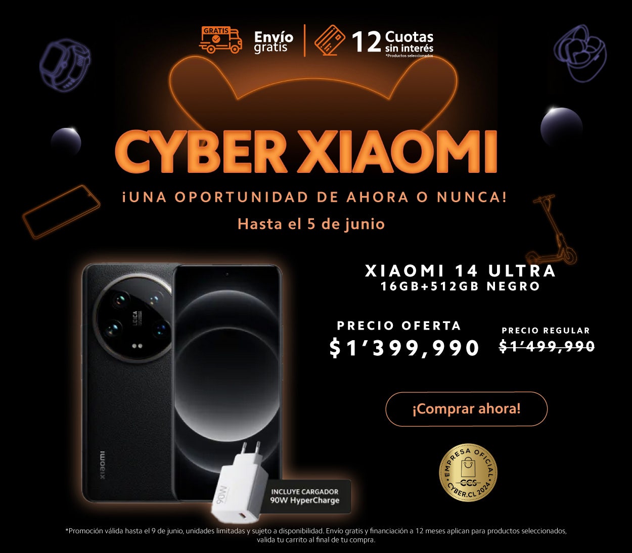 Xiaomi Chile | Xiaomi Tienda Oficial | Comprar Xiaomi Xiaomi 14 Ultra 16GB RAM + 512GB de almacenamiento en oferta | Envío gratis