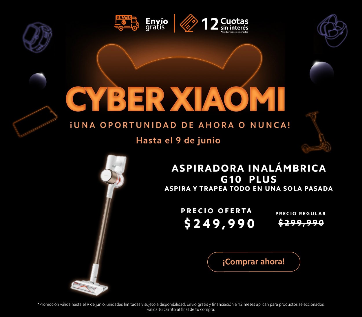 Xiaomi Chile | Xiaomi Tienda Oficial | Comprar Aspiradora inalámbrica Xiaomi G10 Plus en oferta
