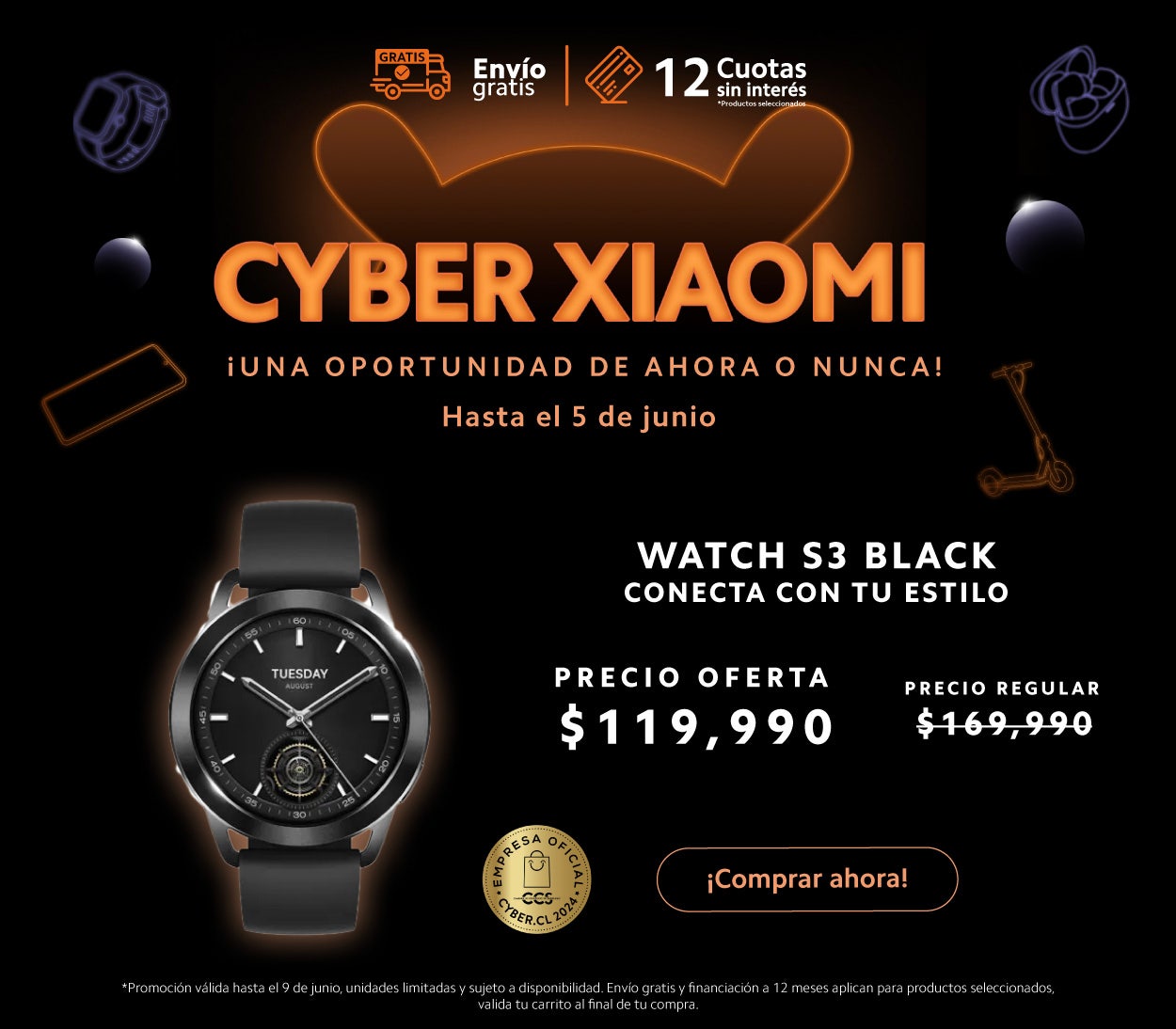 Xiaomi Chile | Xiaomi Tienda Oficial | Comprar Reloj inteligente Xiaomi Watch s3 en oferta