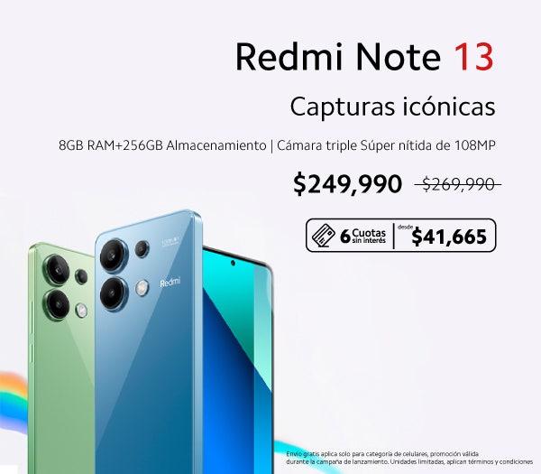 Xiaomi Chile | Xiaomi Tienda Oficial | Comprar Redmi Note 13 en oferta | Envío gratis